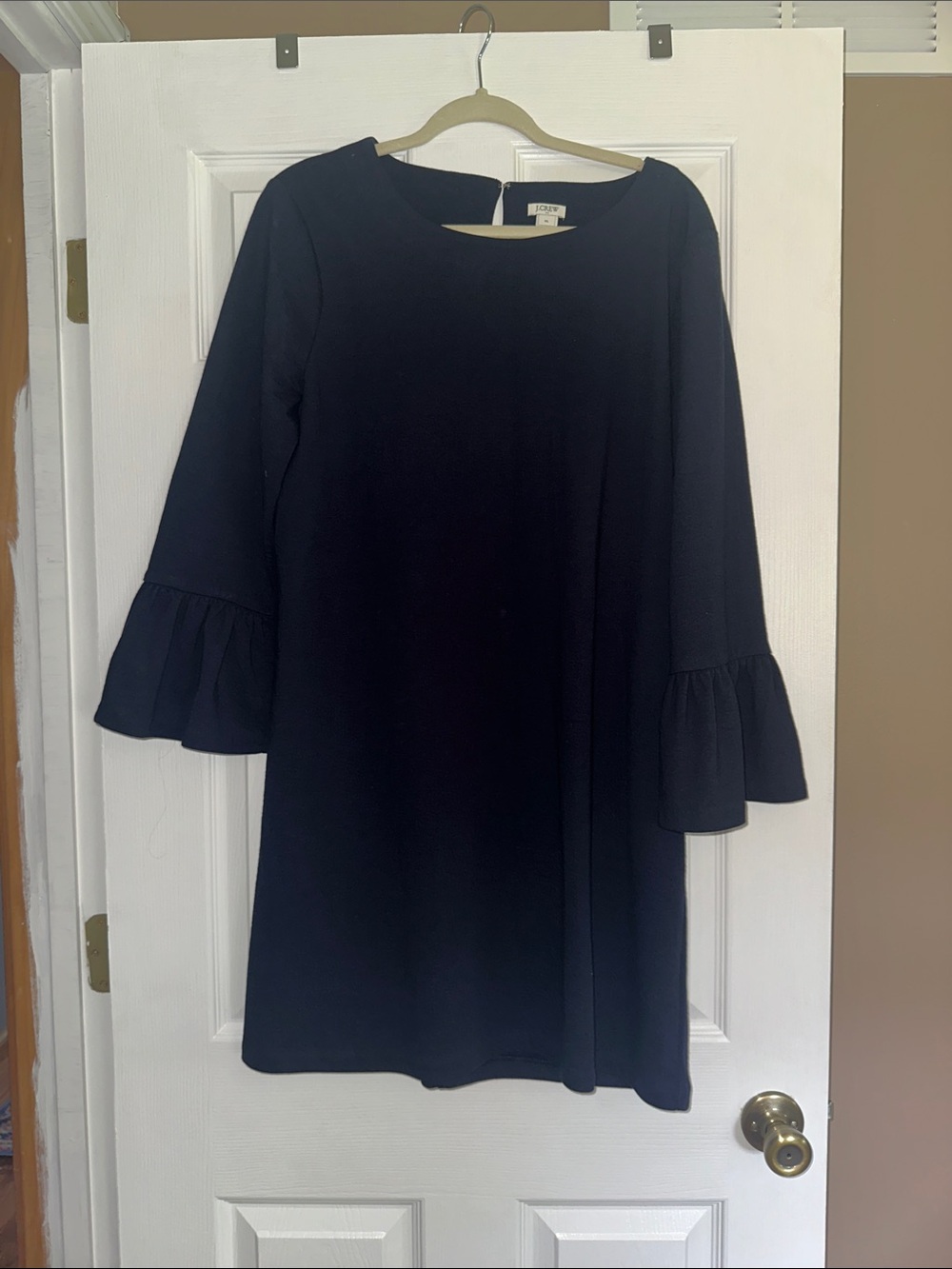 J. Crew Navy Bell-Sleeve Shift Dress
